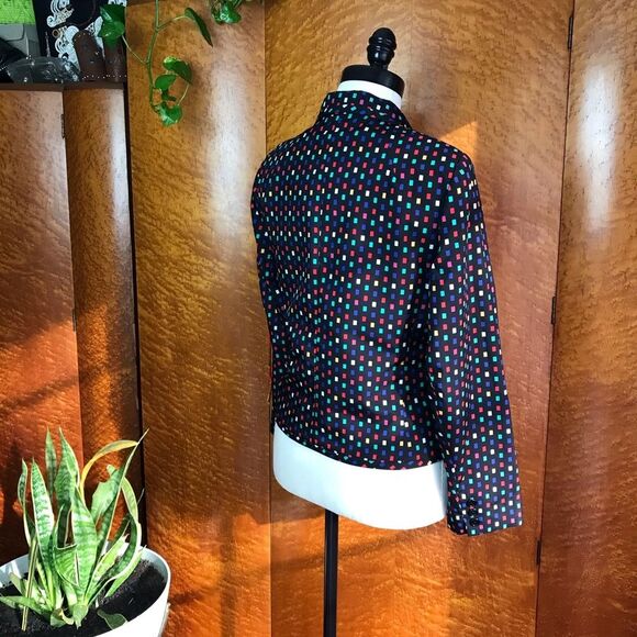 80’s VINTAGE Confetti I. Magnin Silk Jacket S M - Picture 2 of 12